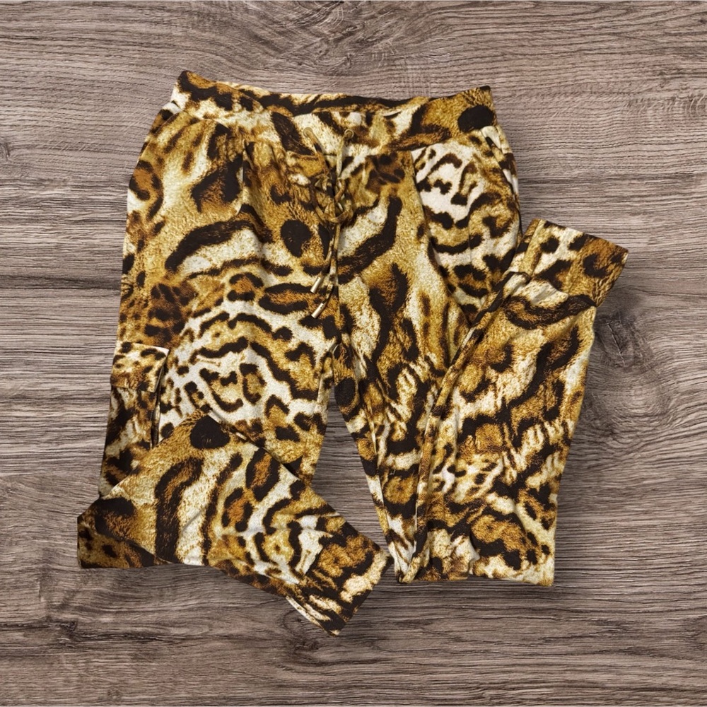 Coldesina Leopard Print Jogger Pants – Size M - NWOT